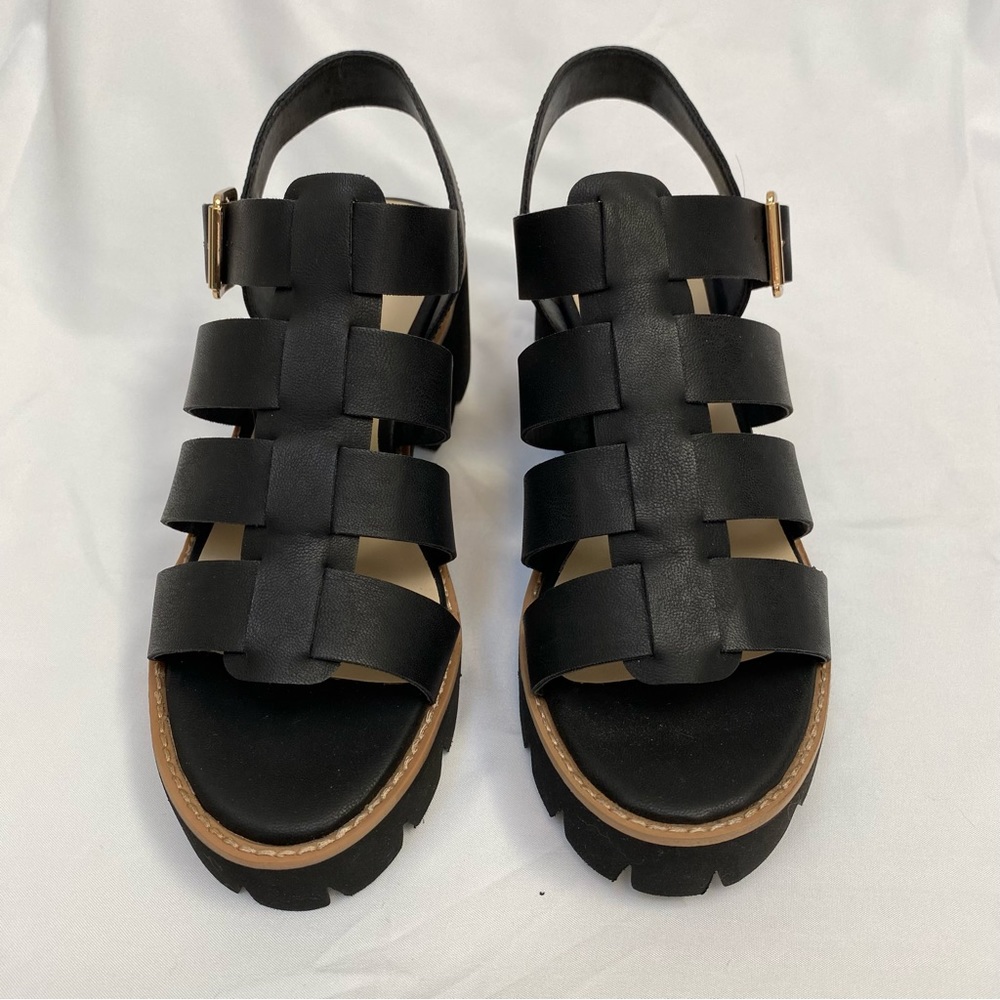 BP. Black Sandal Stacked Heel Women’s size 7.5 BRAND NEW w/o box